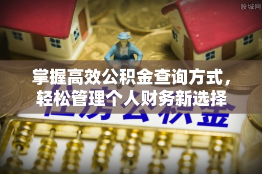 杜集掌握高效公积金查询方式，轻松管理个人财务新选择